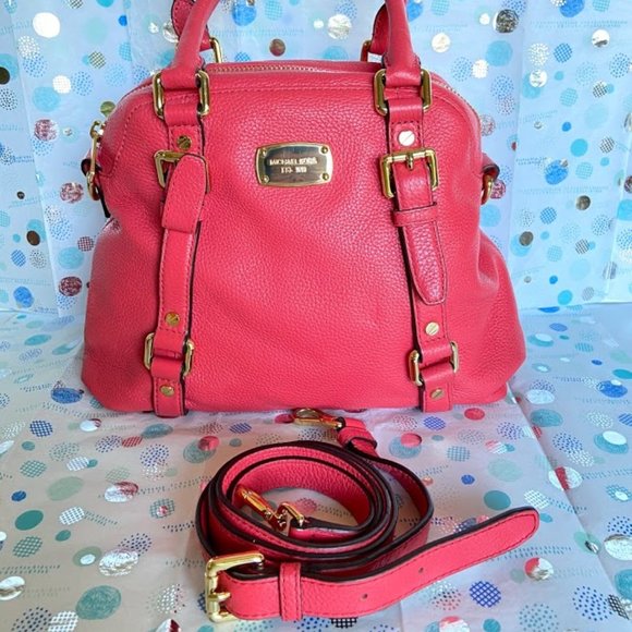 MICHAEL KORS PEBBLED LEATHER BEDFORD SATCHEL - Picture 2 of 6